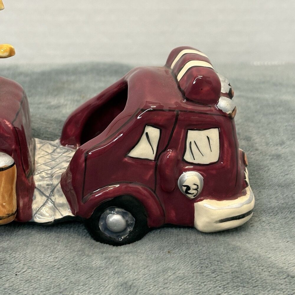 Blue Sky Clayworks Heather Goldminc-Heroes Brigade Firetruck W/ Dalmatian READ - Picture 2 of 13